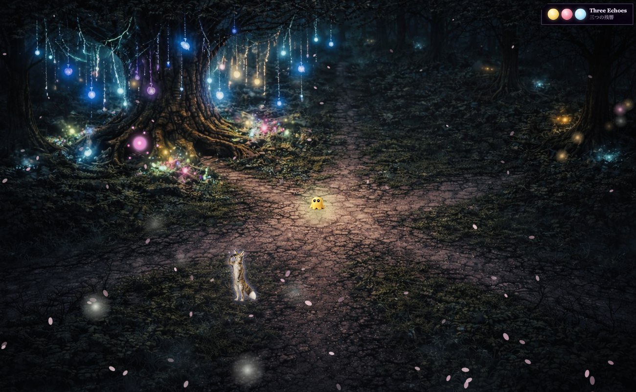 A lantern-lit grove in Karasuki