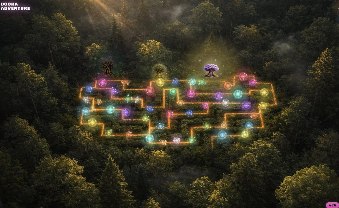 The maze map, real in-game screenshot